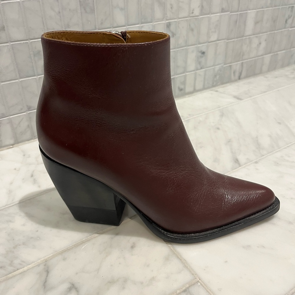 Rich Burgundy Chloe Ankle Boots